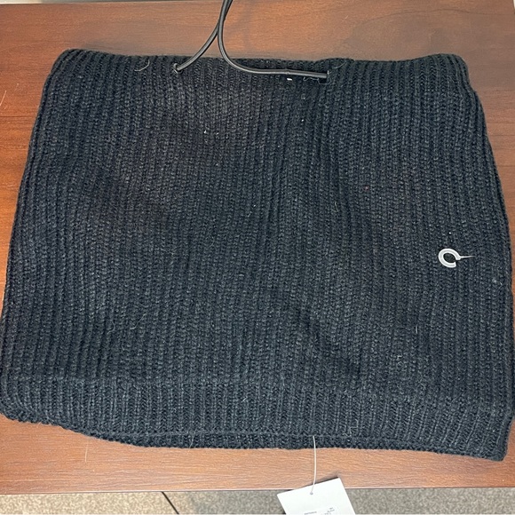 ABOUND NWT Black Knit Drawstring Fleece Lined Cowl Neck Scarf - Picture 1 of 4